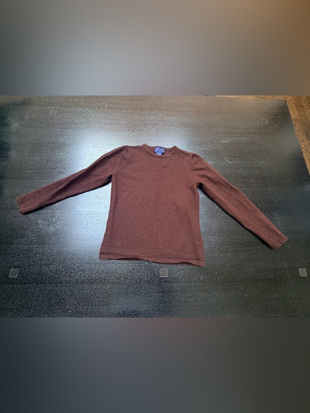 Charter Club Brown Crewneck Sweater 100% wool